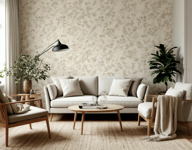 Обои в гостиную: гайд по выбору, полезные советы, тренды 2026 года