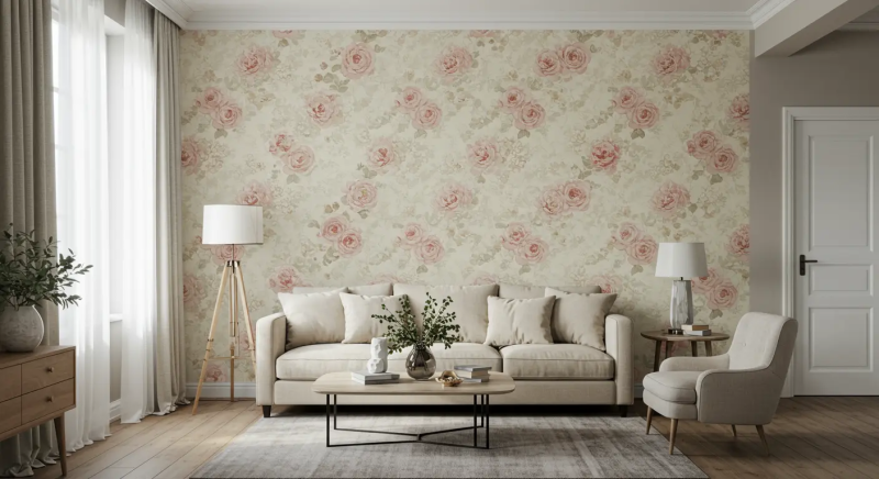 Как выбрать обои в цветочек