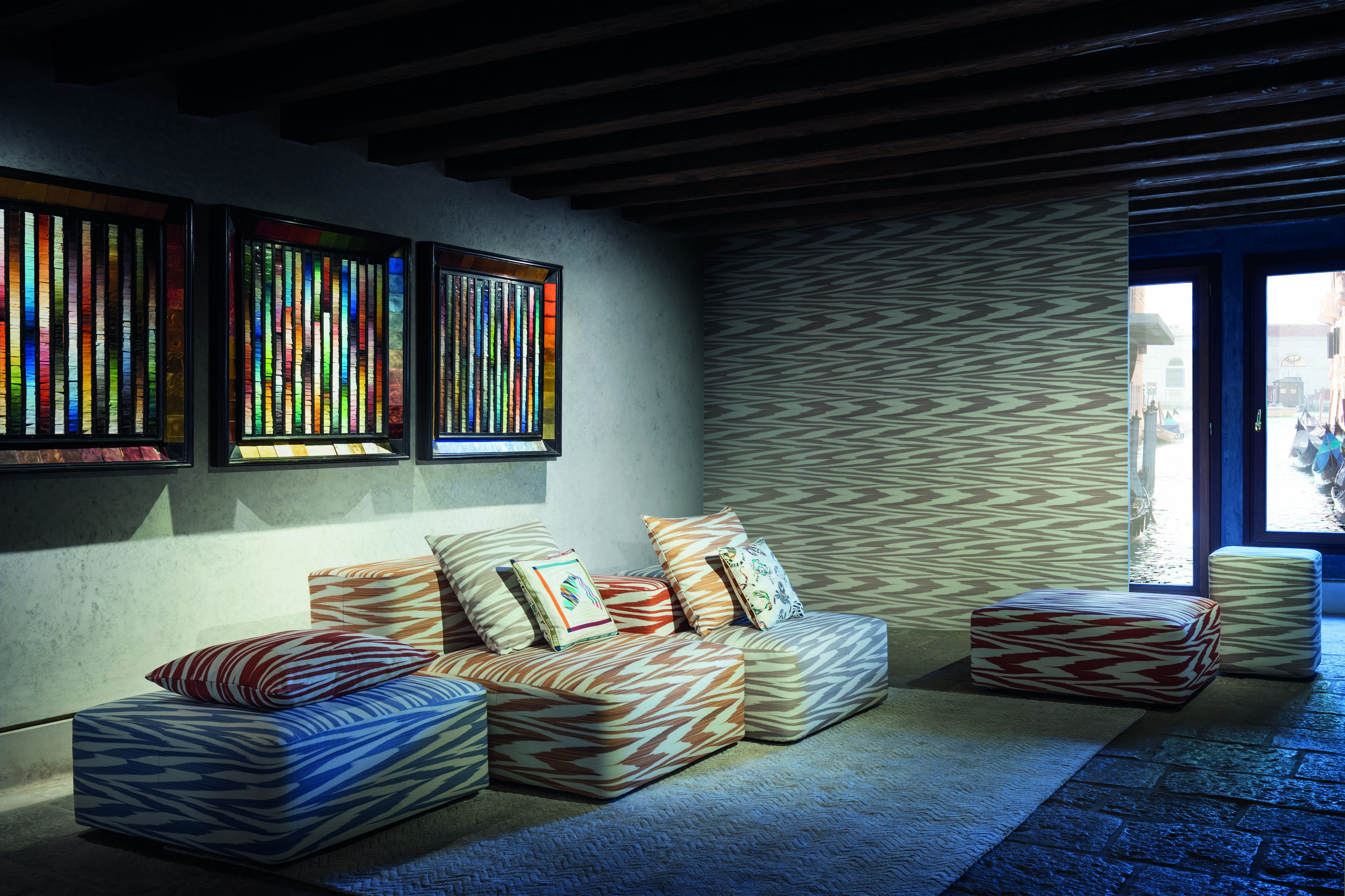 Обои missoni home 3 в интерьере