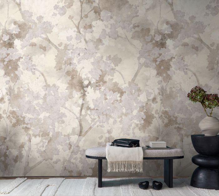 79248-5 Панно AS Creation 159*280, Ветвь бежево-серая