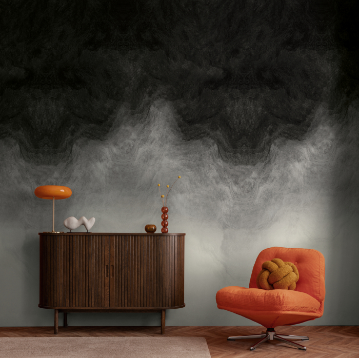 79239-6 Панно AS Creation 159*280, Облачная вуаль черная